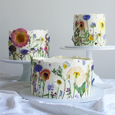 Beth Haxby Cakes Pressed Flower Easter Cakes